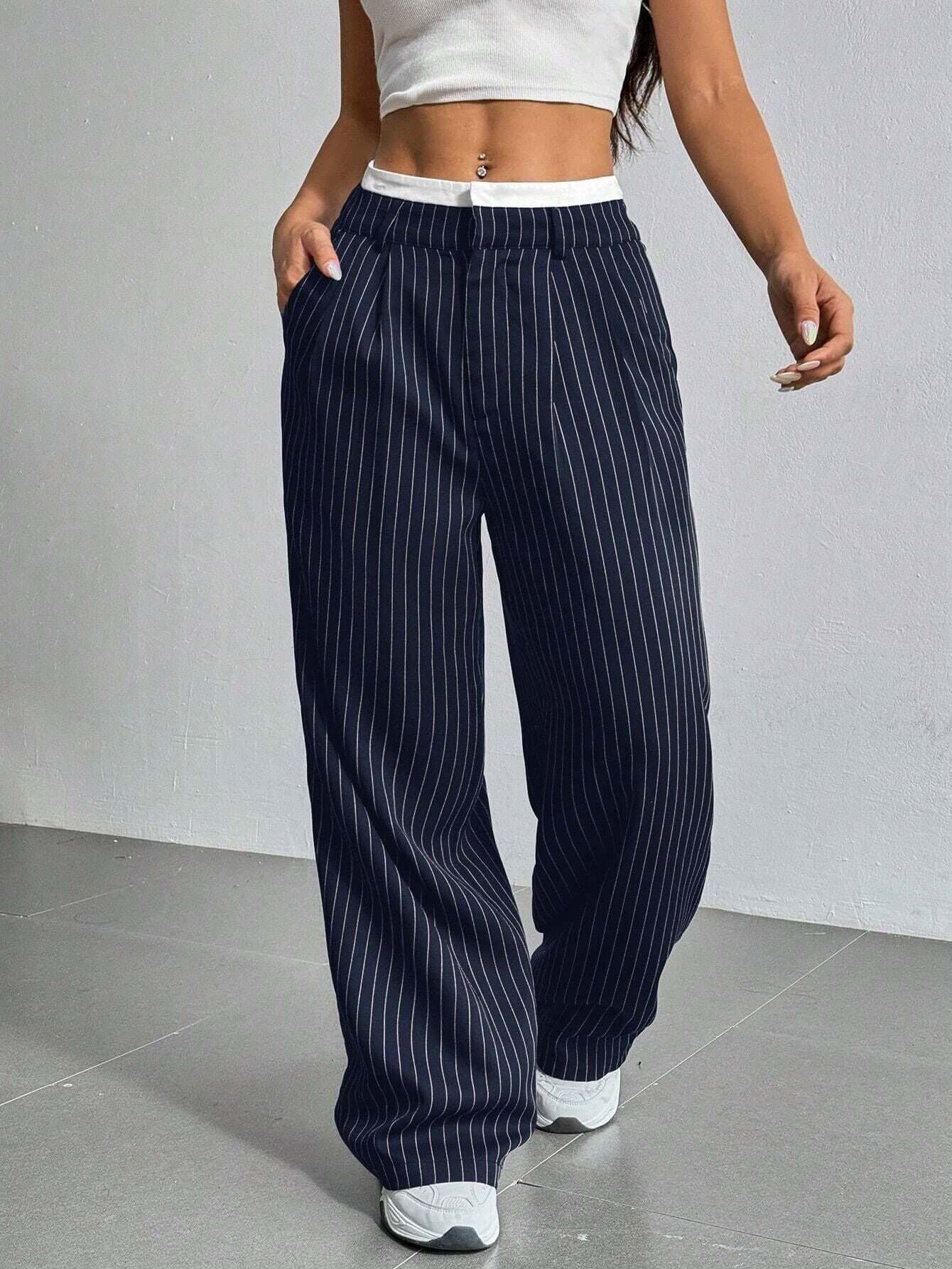 Loose Straight Suit Pants
