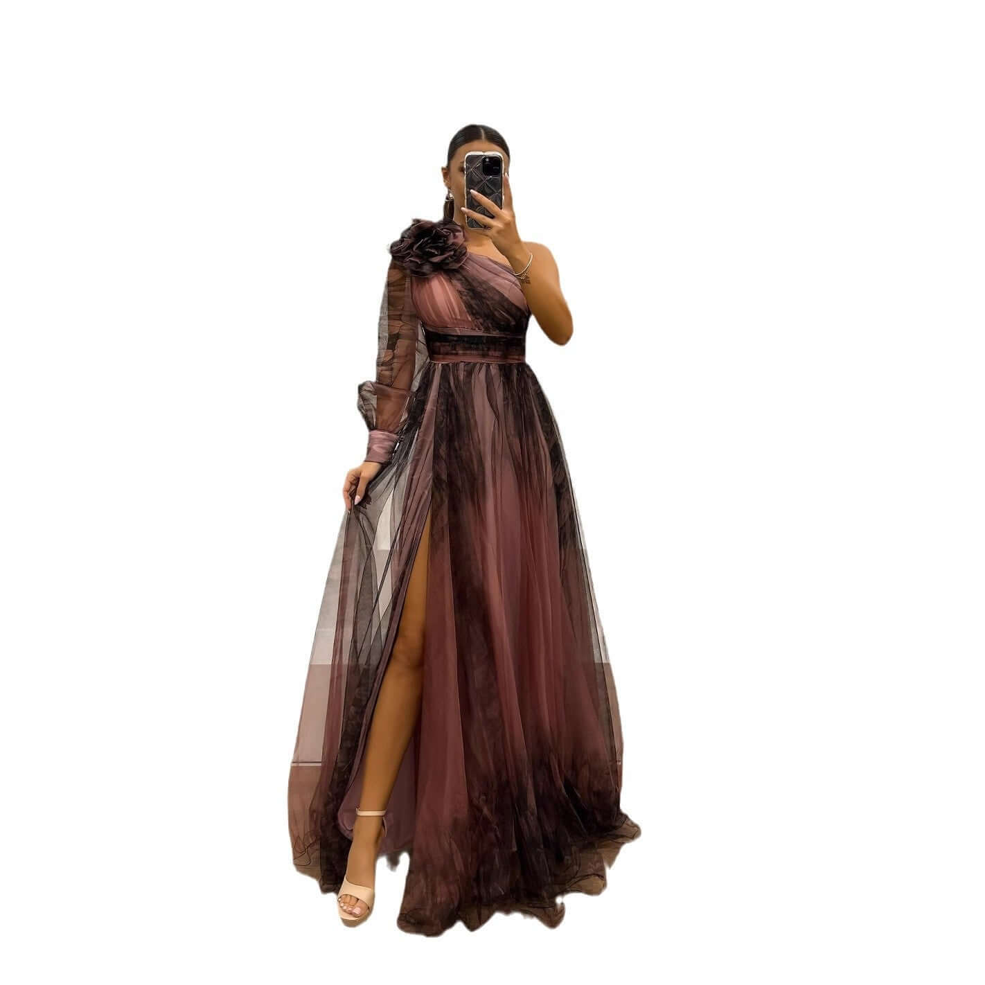 <p>Cut with fluid elegance, this silhouette glides through the evening with quiet confidence and an unmistakable sense of allure. Every movement reveals a refined presence that lingers long after the moment has passed.</p>