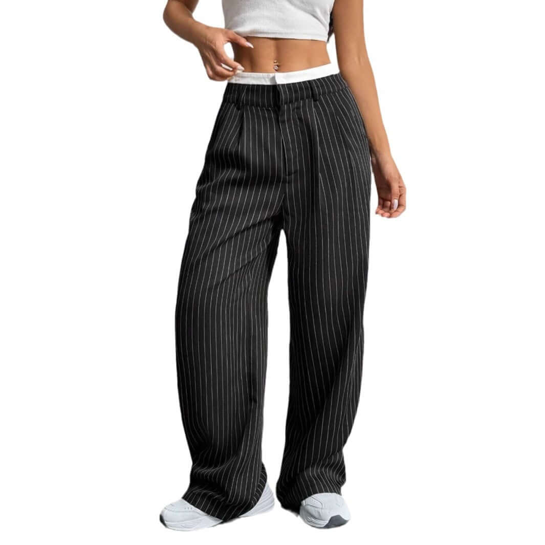Loose Straight Suit Pants