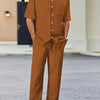 Men's Solid Color Short Sleeve Fashion Suit
