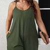 V-neck Sexy Plus Size Women's Suspender Jumpsuit