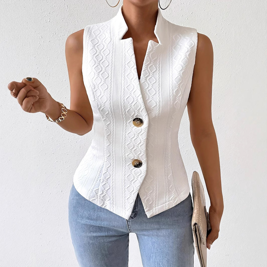 Sleeveless Blazer Vest