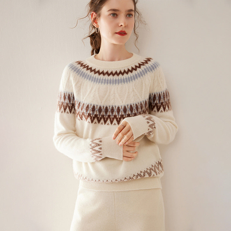 Jacquard Cashmere Sweater