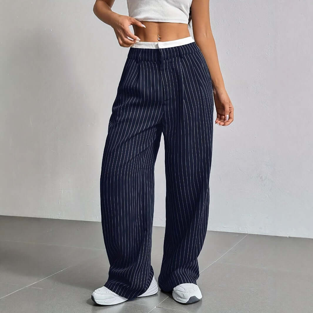 Loose Straight Suit Pants