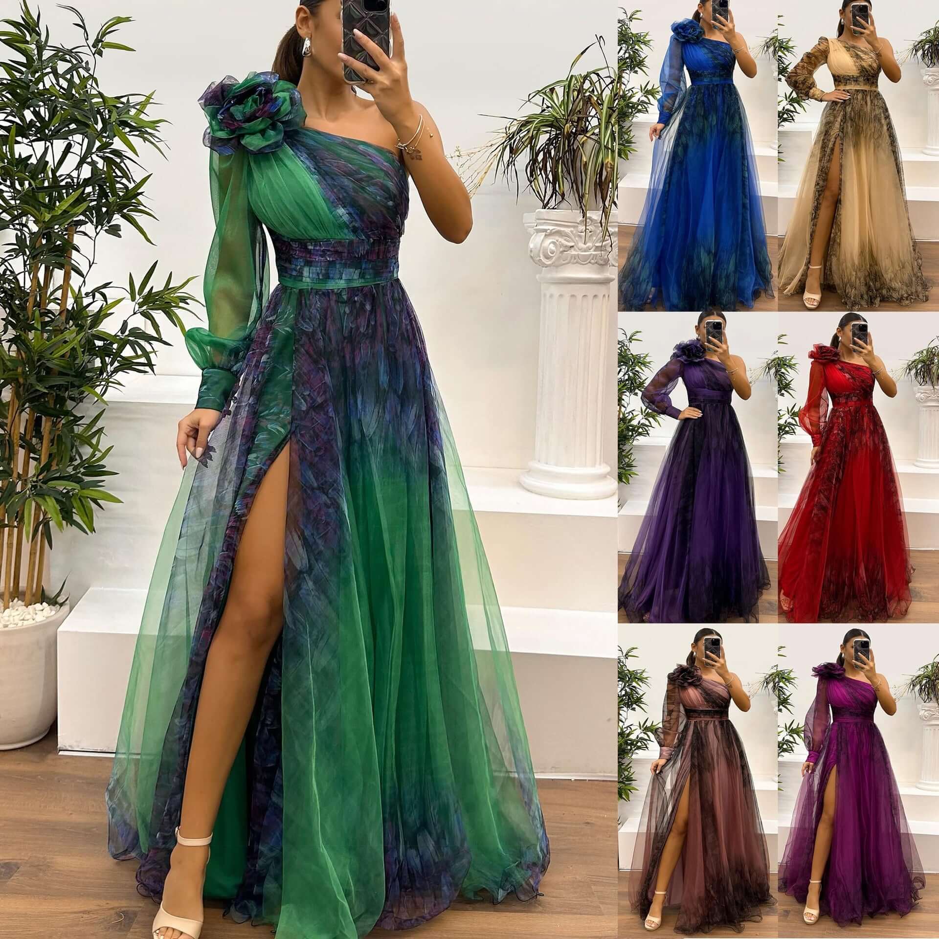 <p>Cut with fluid elegance, this silhouette glides through the evening with quiet confidence and an unmistakable sense of allure. Every movement reveals a refined presence that lingers long after the moment has passed.</p>