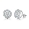Hip Hop Round Diamond Gold-plated Thread Earrings
