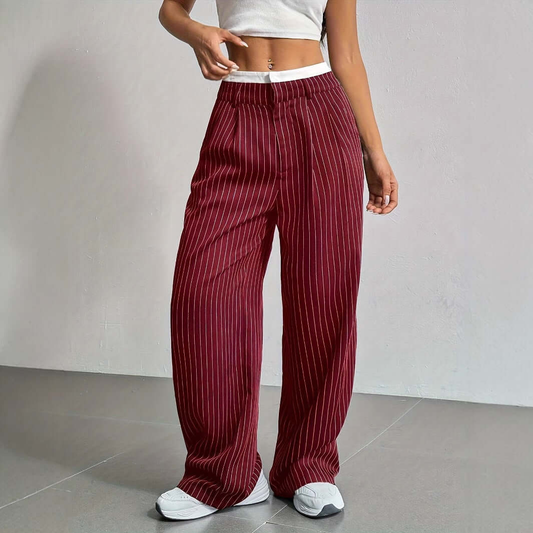 Loose Straight Suit Pants