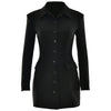 Slim Lapel Dress Fashion