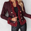 European And American Feminine Straight Tube Coarse Woolen Coat