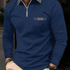 Men's Personalized 3d Digital Printing Long-sleeve Zipper Polo Shirt Top