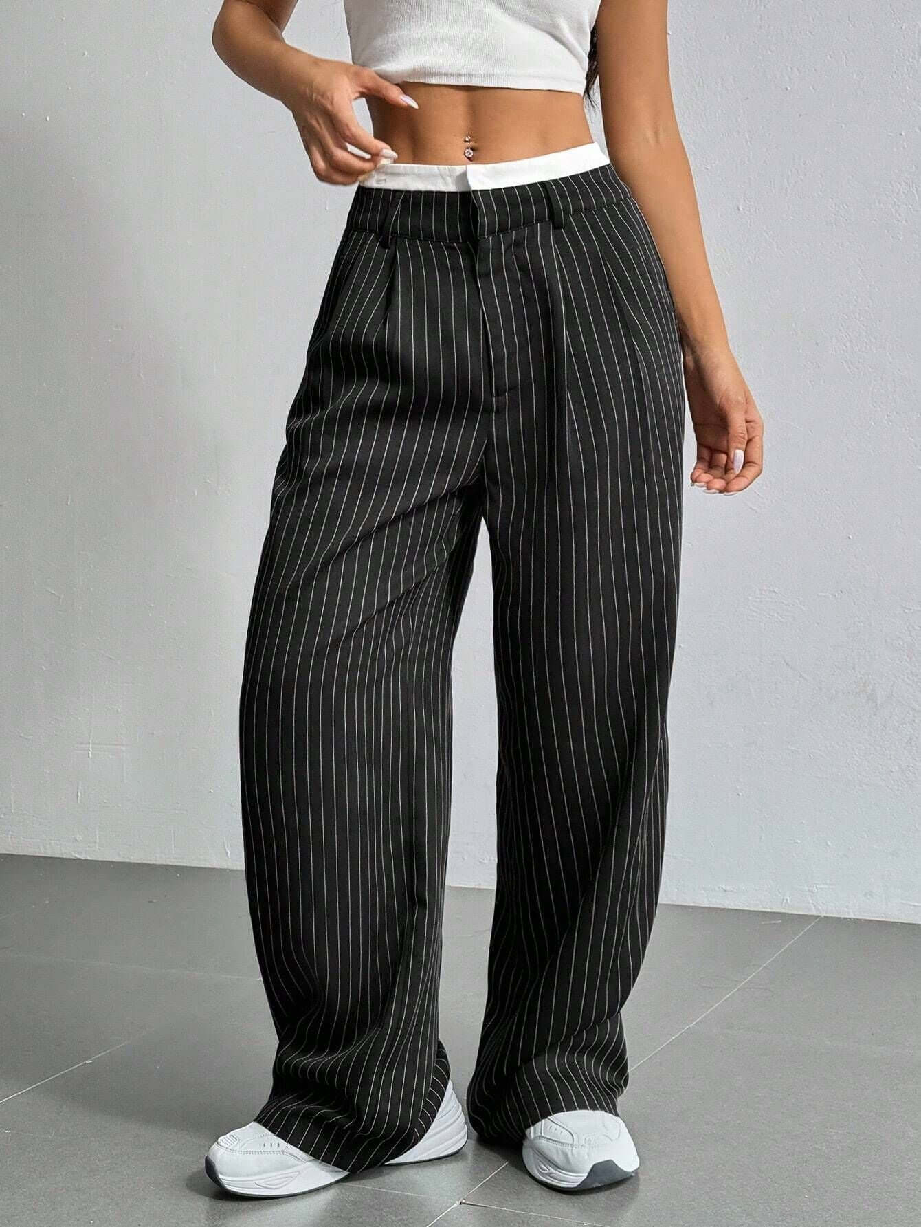 Loose Straight Suit Pants