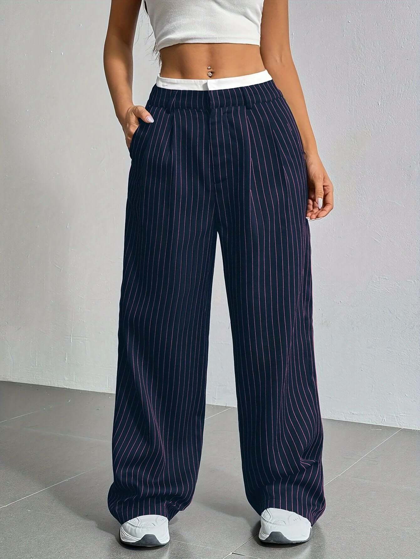 Loose Straight Suit Pants