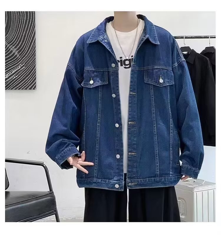 Unisex Denim Jacket with Side Pockets – Classic Casual Style