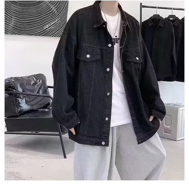 Unisex Denim Jacket with Side Pockets – Classic Casual Style
