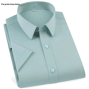 Plus Size Full Elastic Force Shirt Men's Long Sleeve