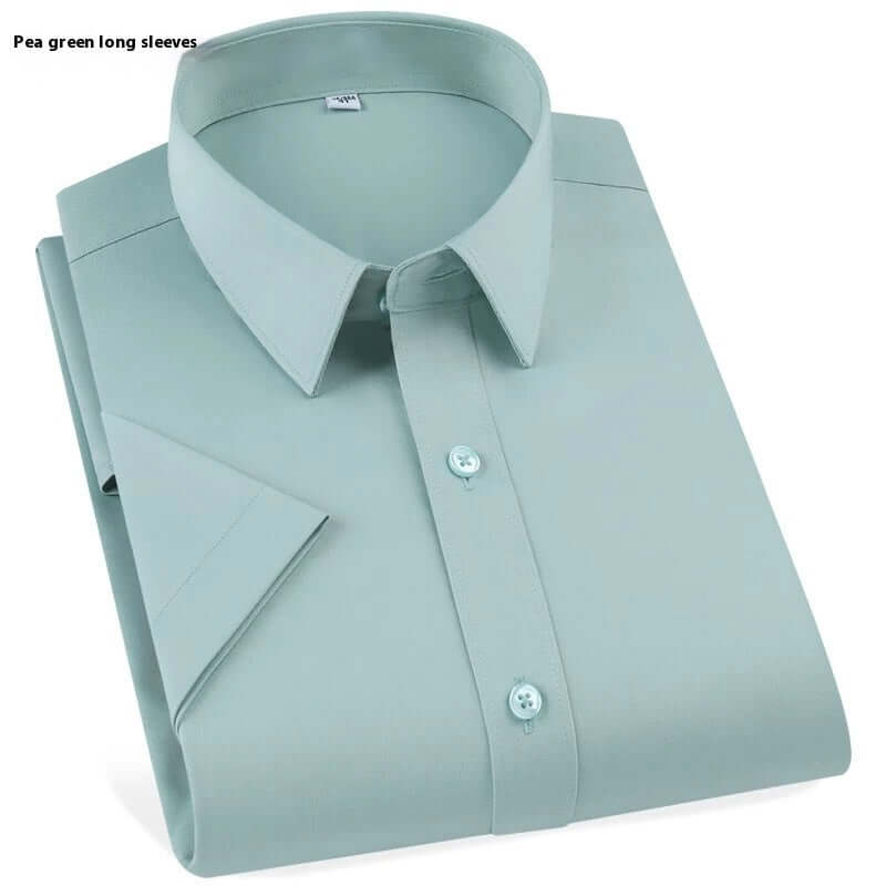 Plus Size Full Elastic Force Shirt Men's Long Sleeve