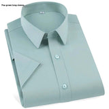 Plus Size Full Elastic Force Shirt Men's Long Sleeve