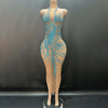 Crystal Gauzy Evening Dress