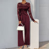 Zipper Lace-up Jumpsuit