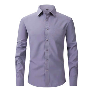 Plus Size Full Elastic Force Shirt Men's Long Sleeve
