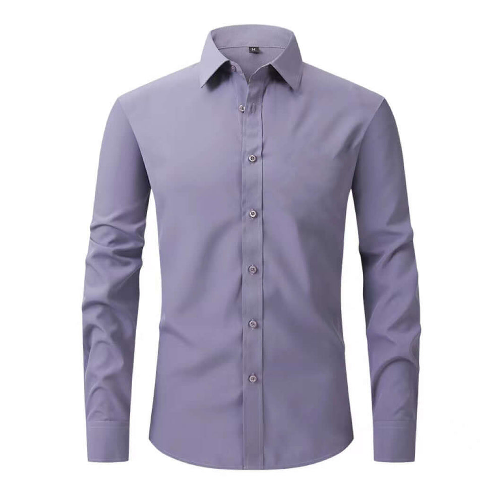 Plus Size Full Elastic Force Shirt Men's Long Sleeve