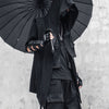 Dark Sleeveless Cloak Robe Hooded Wizard Coat