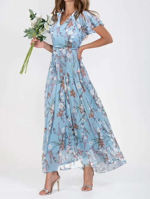 Floral Short Sleeve Dress