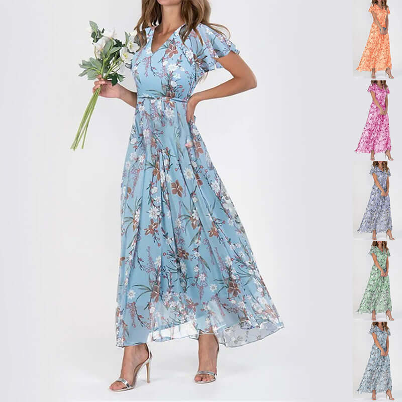 Floral Short Sleeve Dress