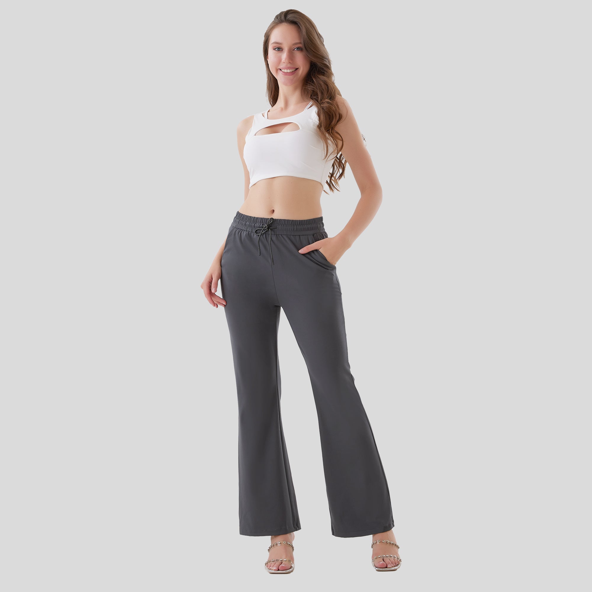 Women's Pull Rope Flared Pants – Trendy & Comfortable Bottoms
