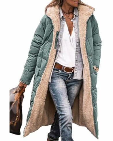 Women's Loose Cardigan Jacket — Mid-Length Winter Coat