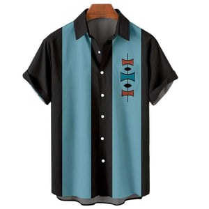 Men's Hawaiian Shirt Casual Button Short Sleeve