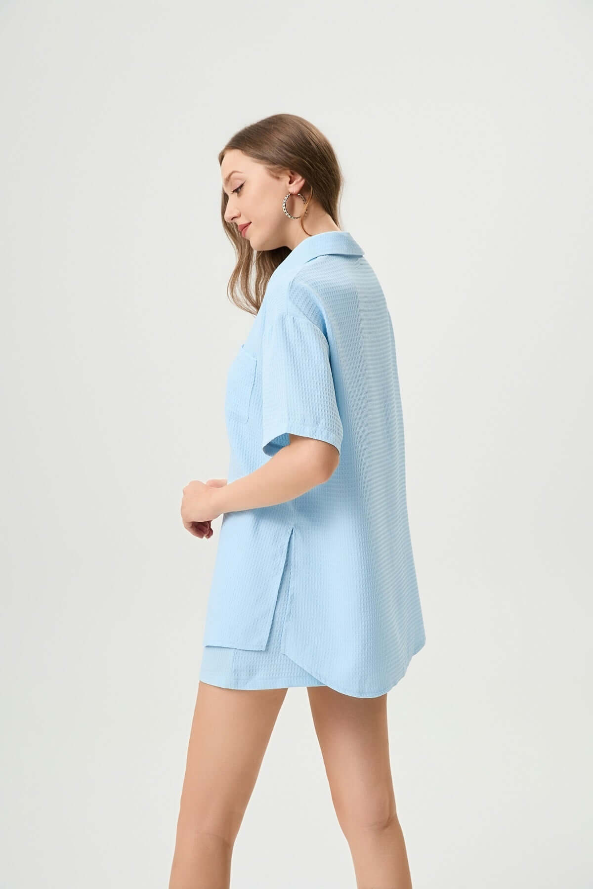 Waffle Shirt & Shorts Set