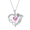 Infinite Love Heart-shaped Rose Edge Necklace Women's High Sense