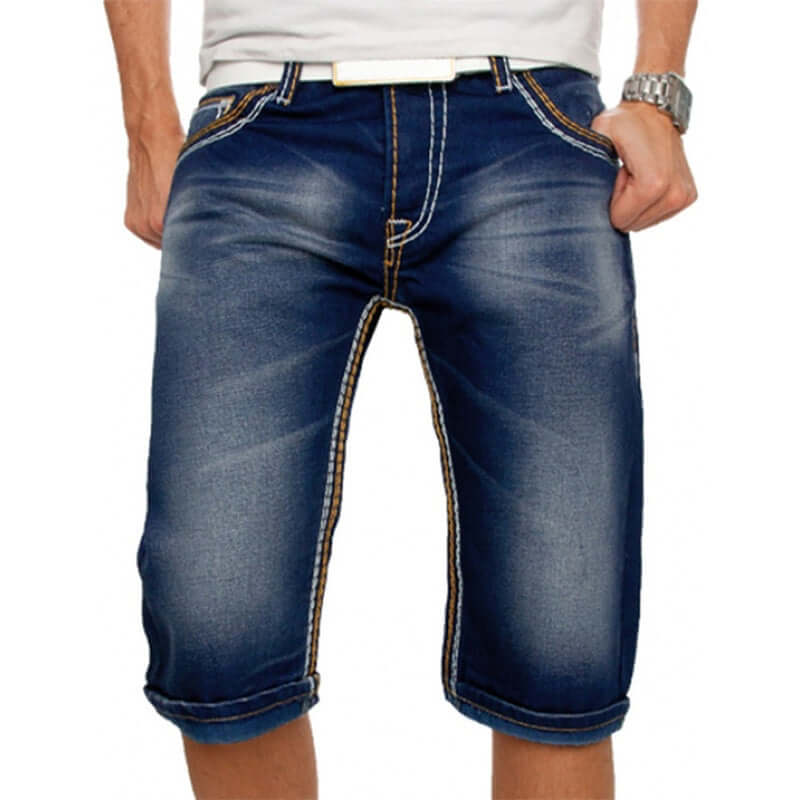 White Casual Denim Pants