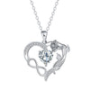 Infinite Love Heart-shaped Rose Edge Necklace Women's High Sense