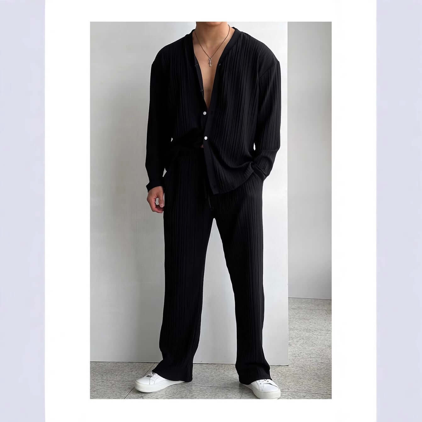 <p>Thoughtfully composed with an editorial sensibility, this piece embodies understated luxury through texture, movement, and presence. It transitions seamlessly through the day with confidence and quiet sophistication.</p>