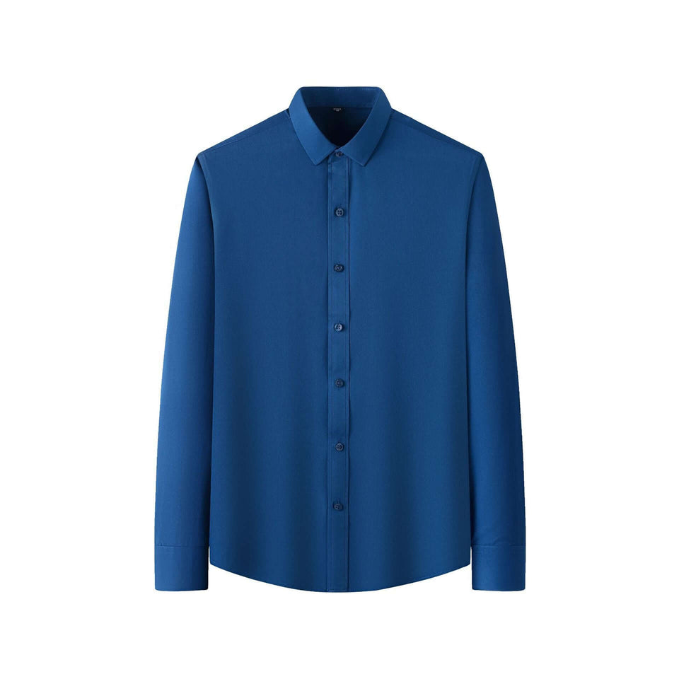 Plus Size Full Elastic Force Shirt Men's Long Sleeve