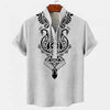 Men’s 3D Print Linen Shirt