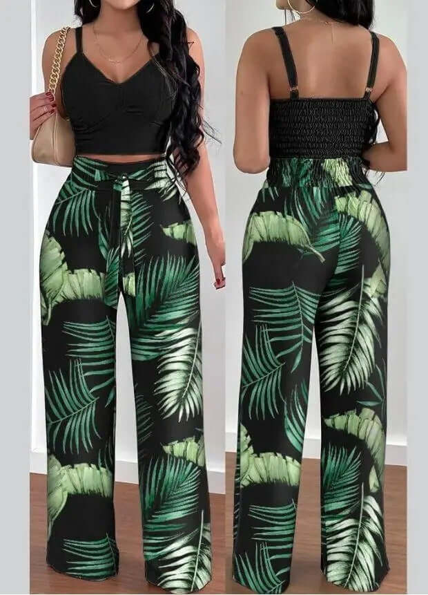 Slim Elastic Pleated