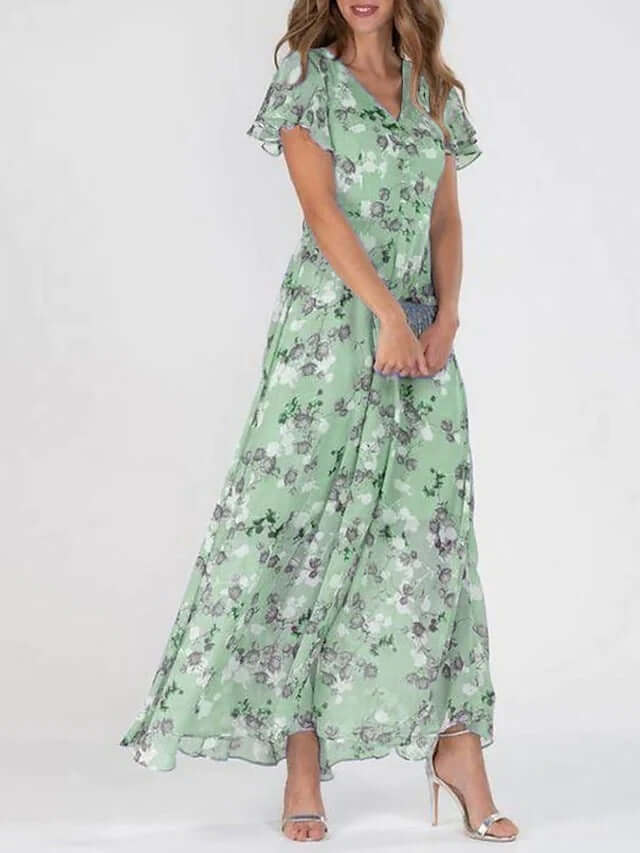 Floral Short Sleeve Dress