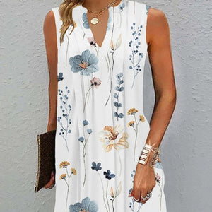 V-neck Printed Dress For Women