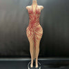 Crystal Gauzy Evening Dress