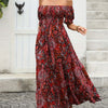 Women's Elegant Paisley Pattern Print One Shoulder Dress Summer Casual Party Essential Long Dress