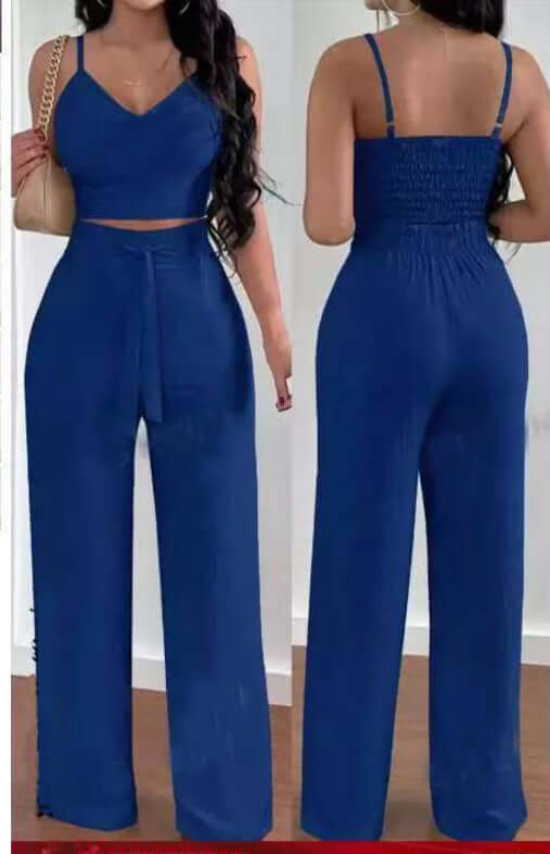 Slim Elastic Pleated