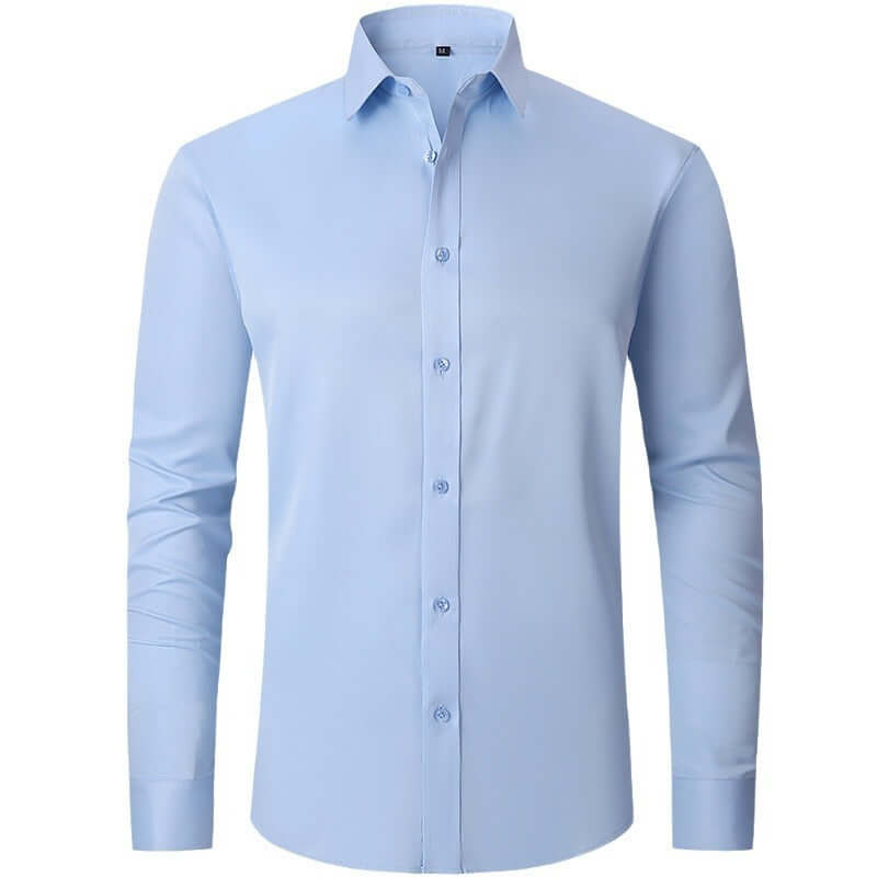 Plus Size Full Elastic Force Shirt Men's Long Sleeve