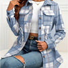 Women's Casual Vintage Plaid Front Button Loose Shirt For Spring Autumn