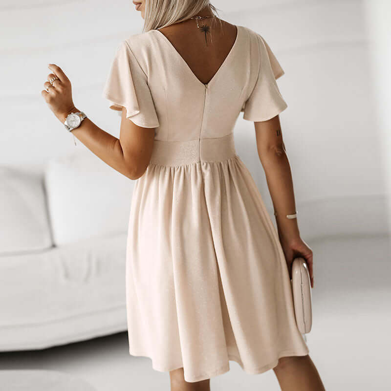 Sexy Deep V Midi Dress