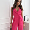 V-neck Sleeveless Jumpsuit