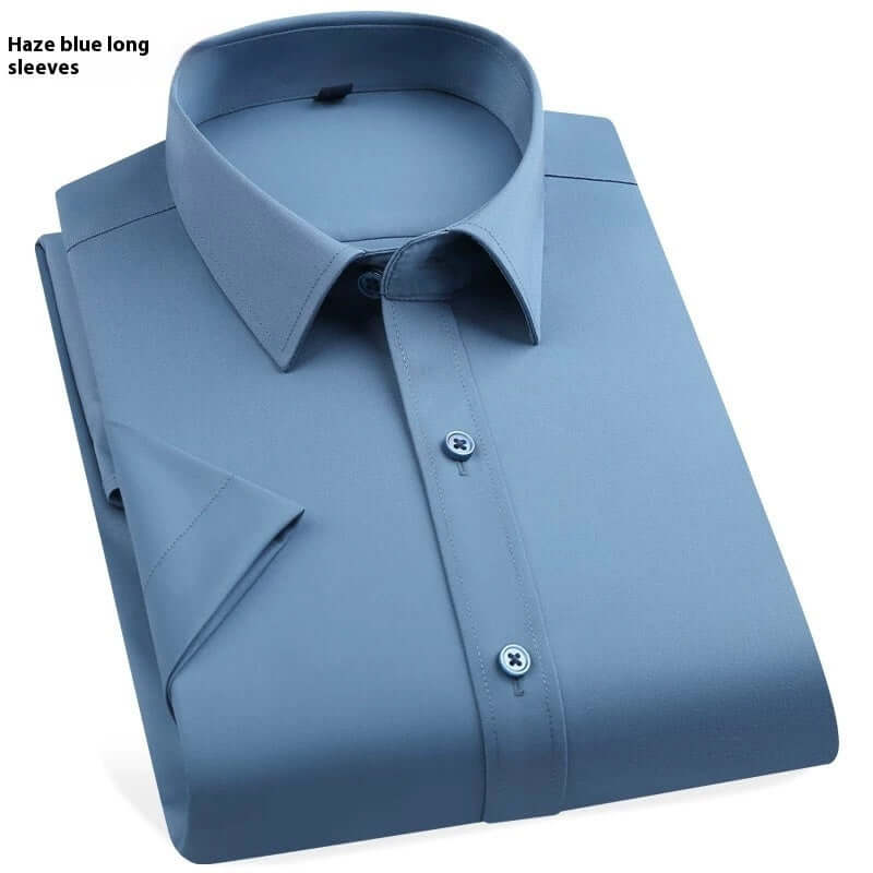 Plus Size Full Elastic Force Shirt Men's Long Sleeve