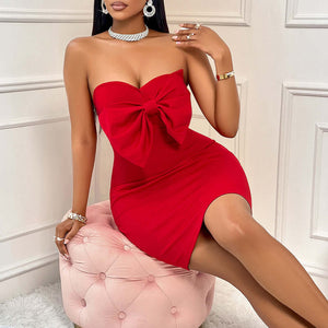 Slim-fit High Waist Plus Size Dress Sheath Women